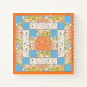 煙突キルトブロックパターン ノートブック (裏面)