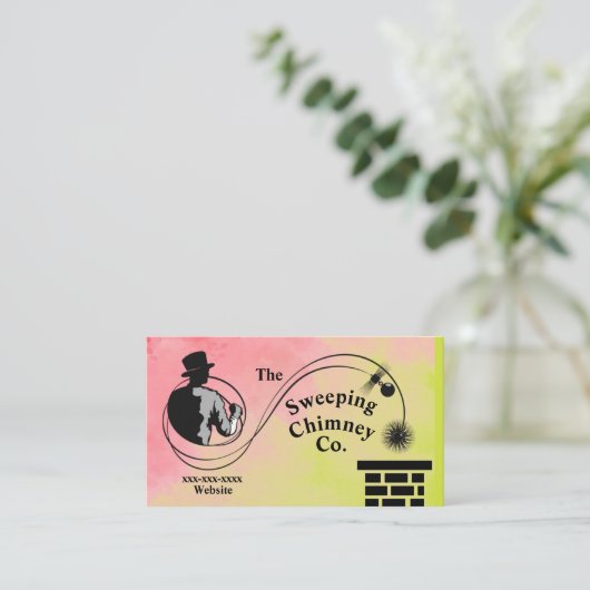 煙突クリーニング事業の名刺 名刺 (スタンド正面)