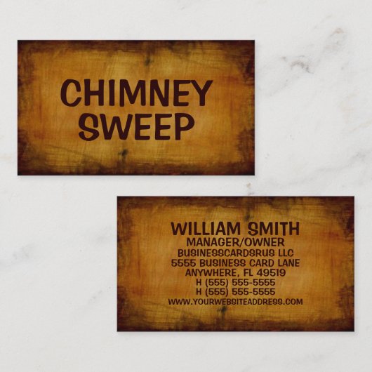 煙突スイープアンティーク名刺 名刺 (正面/裏面)