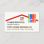 煙突ルーフトップ建物ホーム修理 名刺 (正面)