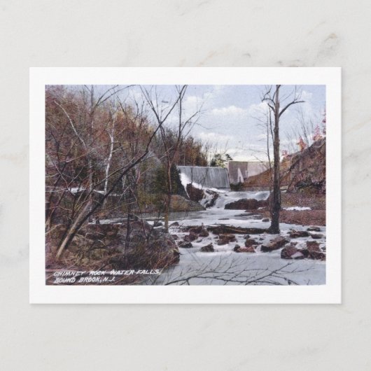煙突ロック水秋、バウンドブルック、NJヴィンテージ ポストカード (正面)