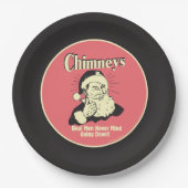 煙突実在：男は降りる気がない ペーパープレート (正面)