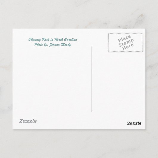 煙突岩 ポストカード (裏面)