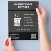 煙突掃除サービスちらし チラシ (手)