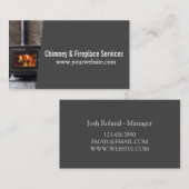 煙突掃除暖炉の清掃と修理 名刺 (正面/裏面)