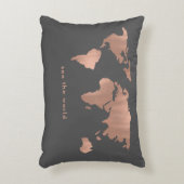 煙色の楽観的な世界|の地図 アクセントクッション (正面(垂直))