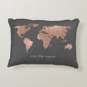 煙色の楽観的な世界|の地図 アクセントクッション (裏面)