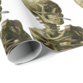 煙草をくわえた頭蓋骨（Van Gogh） ラッピングペーパー (ロールコーナー)