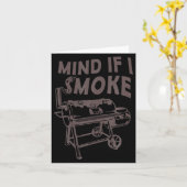 煙草を吸ってもいいですか？面白いBBQスモーキング バーベキュー グリル カード (黄色い花)