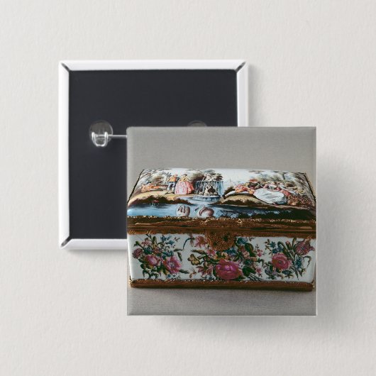 煙草入れ、c.1750 缶バッジ (正面&裏面)