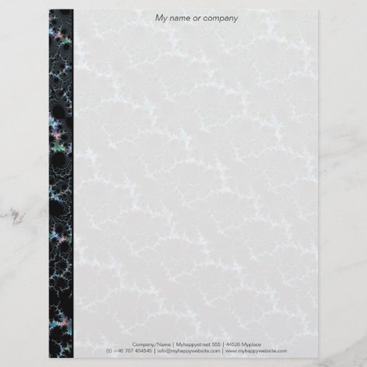 煙霧 – Mandelbrot Fractal レターヘッド (正面)