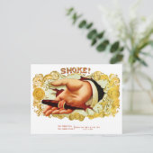 煙？ヴィンテージシガーボックスラベル ポストカード (スタンド正面)