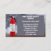 煙・赤消火器消火器防火事業 名刺 (正面)