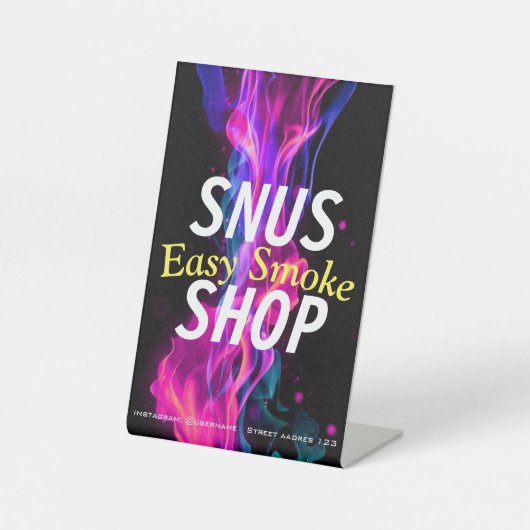 煙Vapeショップビジネス用品ガーデンフラグ 台座サイン (正面)