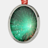 照らされた光ファイバー メタルオーナメント (左)