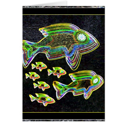 照らされた反射: 洪水ライトの魚 (正面)