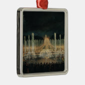 照らされた噴水の表示 メタルオーナメント (右)