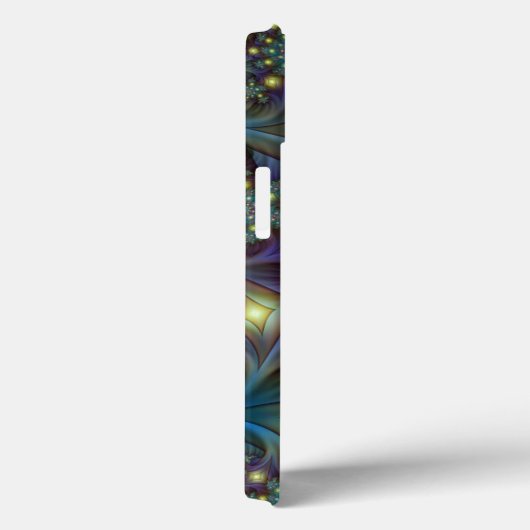 照らされた抽象芸術ブルーパープルフラクタルアート名 Case-Mate iPhoneケース (裏面 / 右)