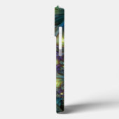 照らされた抽象芸術ブルーパープルフラクタルアート名 Case-Mate iPhoneケース (裏面 / 左)