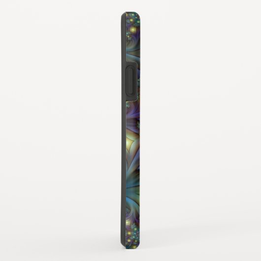 照らされた抽象芸術ブルーパープルフラクタル名 Case-Mate iPhoneケース (裏面/右)