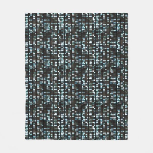 照らされた窓パターン フリースブランケット (正面)