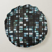 照らされた窓パターン ラウンドクッション (裏面)