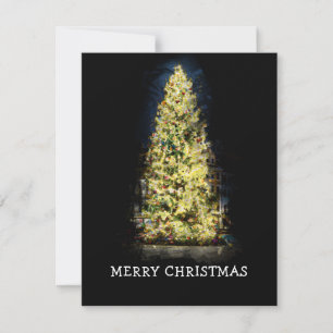 照らされた色彩の鮮やかクリスマスツリー