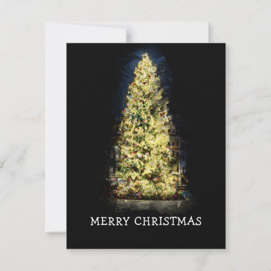 照らされた色彩の鮮やかクリスマスツリー (正面)