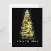 照らされた色彩の鮮やかクリスマスツリー (正面/裏面)