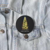照らされた色彩の鮮やかクリスマスツリー 缶バッジ (インサイチュ)