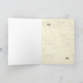 照らされた重要なMの挨拶状 ノートカード (内部)