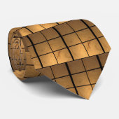 照らされた金銅パターン正方形のタイ ネクタイ (ロール)