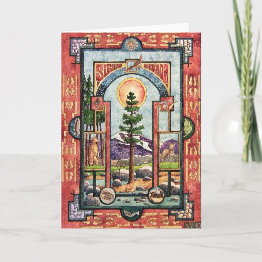 照らされるシエラネバダ山脈 カード (正面)