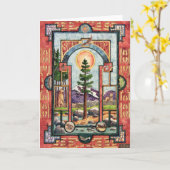 照らされるシエラネバダ山脈 カード (黄色い花)