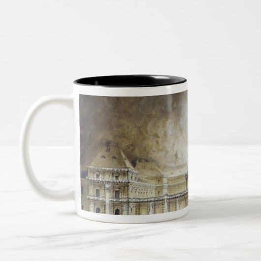 照らされるルクセンブルク宮殿 ツートーンマグカップ (左)