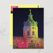 照らされる城シャルロッテンブルクベルリンドイツ ポストカード (正面/裏面)