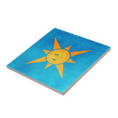 照る日曜日月の睡眠--太陽および月の記号 タイル (側面)