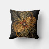 照る葉のフラクタルの芸術 クッション (裏面)