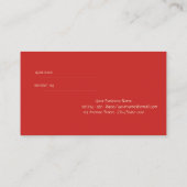 照エレガント光，赤，金ゴールド参照ストライプのカード 紹介カード (裏面)