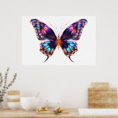 照光紫色の蝶 ポスター (キッチン)