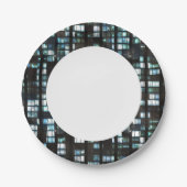 照明された窓のパターン ペーパープレート (正面)