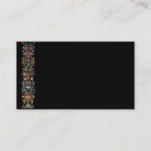 照明されたMedievaフローラ編集可能名刺 名刺 (裏面)