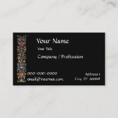 照明されたMedievaフローラ編集可能名刺 名刺 (正面)