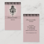 照明のシャンデリアの不動産の名刺のピンク 名刺 (正面/裏面)