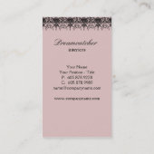 照明のシャンデリアの不動産の名刺のピンク 名刺 (裏面)