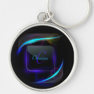 照明のモノグラムのフルネームKeychain キーホルダー