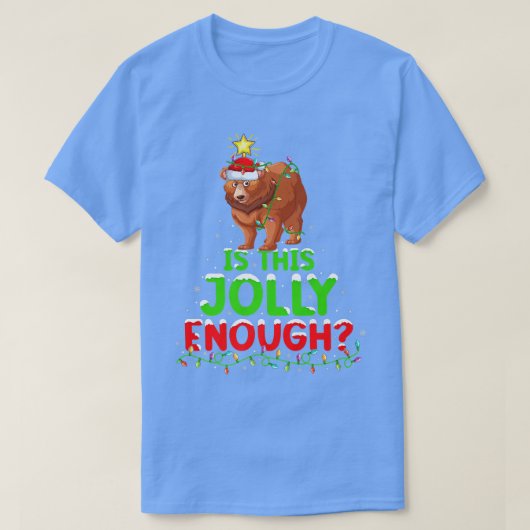 照明は十分なすてきグリズリーベアークリスティム Tシャツ (デザイン正面)