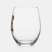 照明イニシャルCワイングラス ステムなしワイングラス (左)