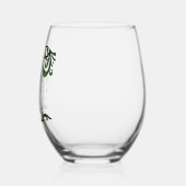 照明イニシャルK ステムなしワイングラス (左)