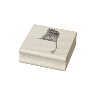 照明イニシャルN ラバースタンプ